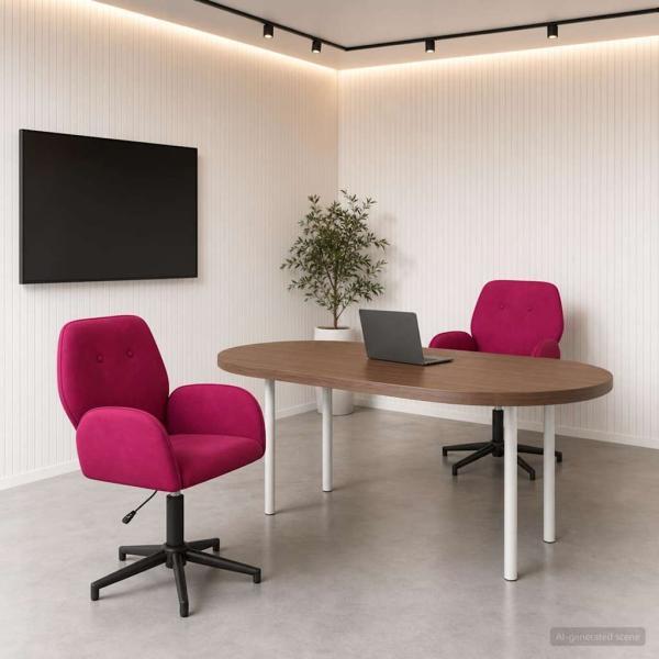 ARDEBO.de - Bürostühle 2 Stk. 54 x 55 x 90 cm Weinrot Samt