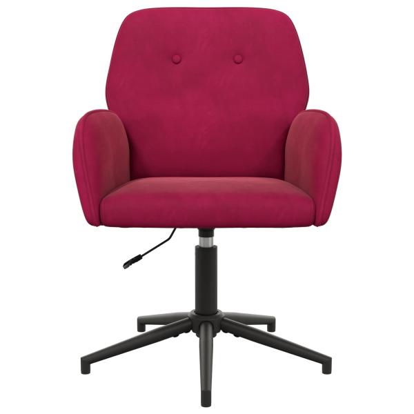 Bürostühle 2 Stk. 54 x 55 x 90 cm Weinrot Samt
