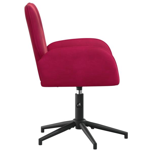 Bürostühle 2 Stk. 54 x 55 x 90 cm Weinrot Samt