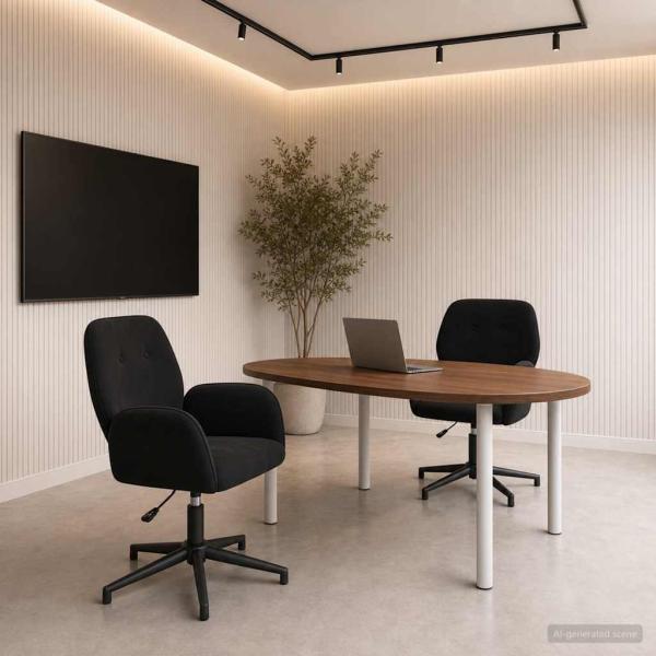 ARDEBO.de - Bürostühle 2 Stk. 54 x 55 x 90 cm Schwarz Samt