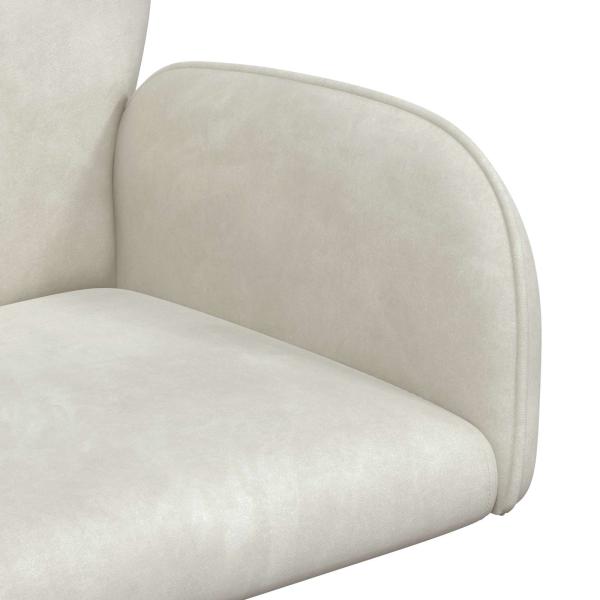 Drehstühle 2 Stk. 54 x 55 x 90 cm Creme Samt