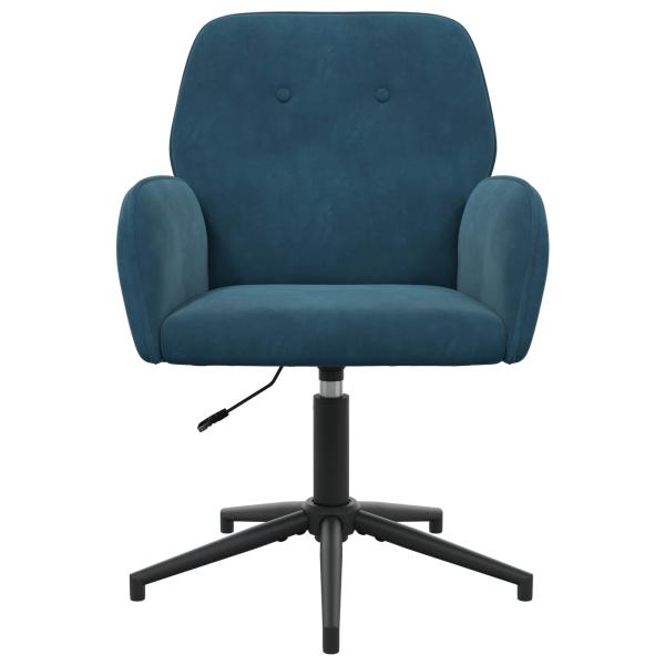 Bürostühle 2 Stk. 54 x 55 x 90 cm Blau Samt