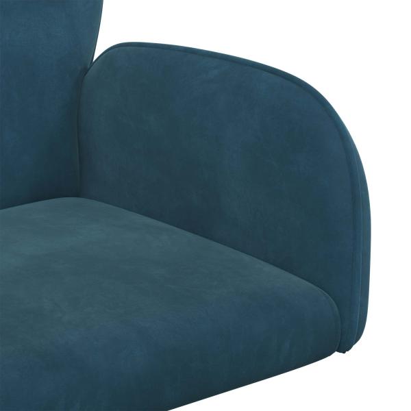 Bürostühle 2 Stk. 54 x 55 x 90 cm Blau Samt