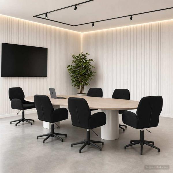 ARDEBO.de - Bürostühle 6 Stk. 54 x 55 x 90 cm Schwarz Samt
