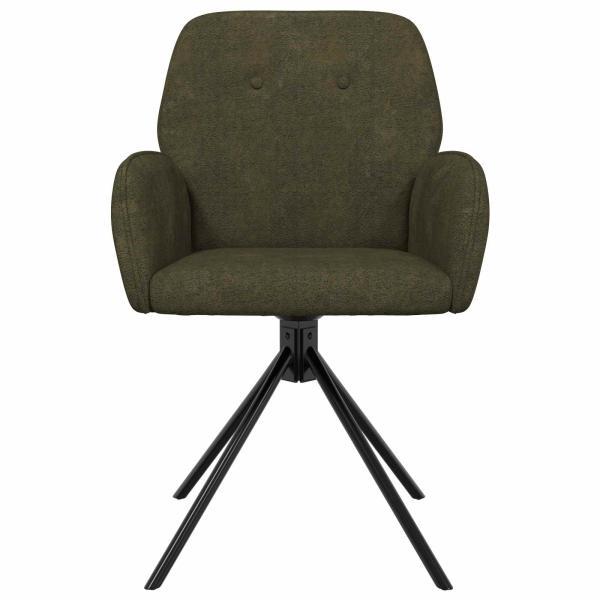 Drehstuhl Esszimmer 4 Stk. Kunstwildleder Olivegrün