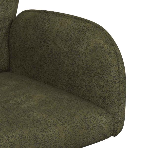 Drehstuhl Esszimmer 4 Stk. Kunstwildleder Olivegrün