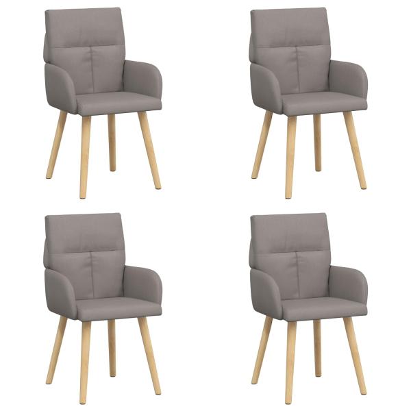 Esszimmerstühle 4 Stk. Stoff Taupe 60 x 56 x 96 cm