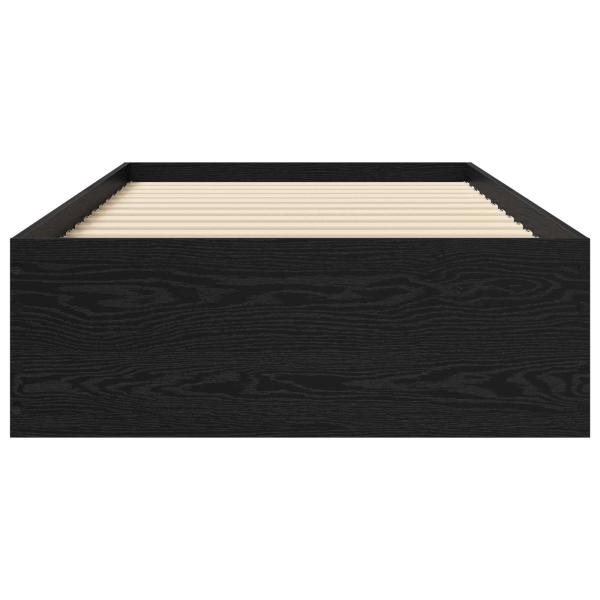 Bettrahmen mit Schubladen Schwarze Eiche Holzwerkstoff