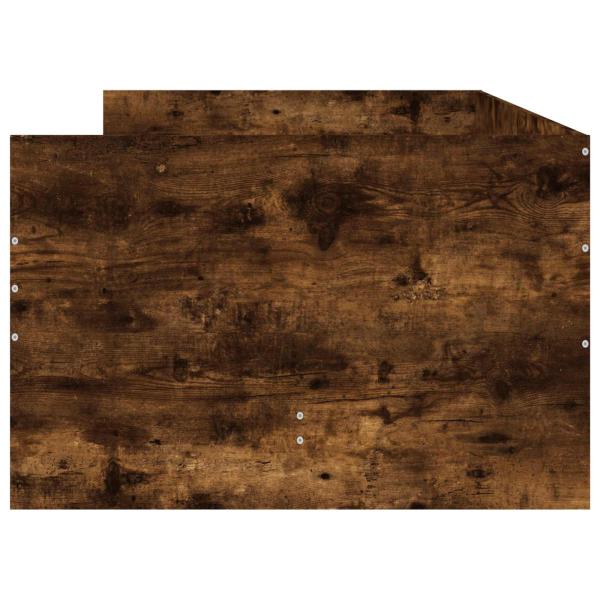 Bettrahmen mit Speicher Geräucherte Eiche Massives Kiefernholz