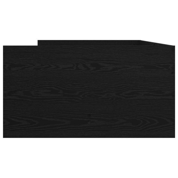 Bettrahmen mit Schubladen Schwarze Eiche Massives Kiefernholz