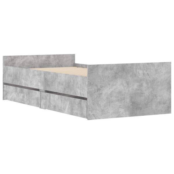 Bettrahmen Grau Sonoma Holzwerkstoff