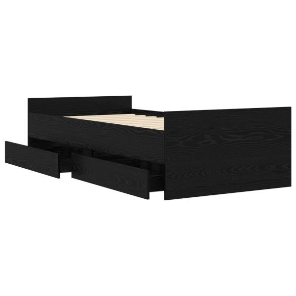Bettrahmen Schwarze Eiche Holzwerkstoff
