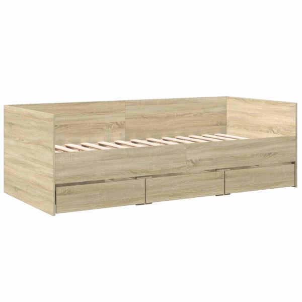 Tagesbett mit Schubladen Sonoma-Eiche Holzwerkstoff