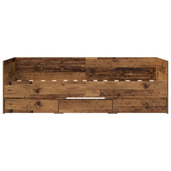 Tagesbett mit Schubladen mit Kopfteil Altholz Holzwerkstoff