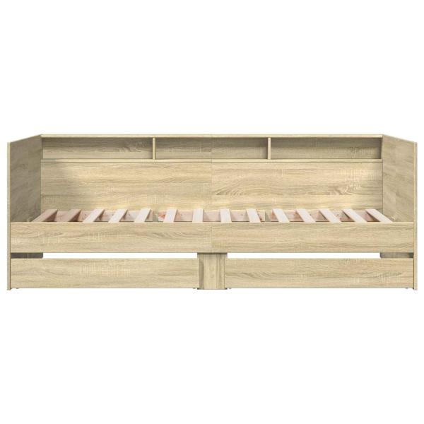Tagesbett mit Schubladen mit Regal Sonoma-Eiche Holzwerkstoff