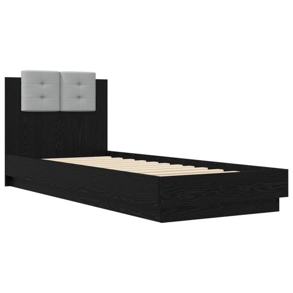 Bettgestell mit Kopfteil Schwarze Eiche Holzwerkstoff