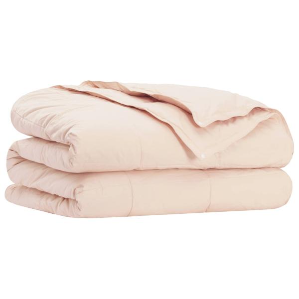 Bettwäsche-Set Beige 135 x 200 cm Baumwolle, Kapok, Polyester