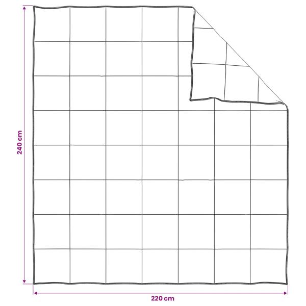 Bettwäsche-Set Weiß 220 x 240 cm Baumwolle, Bambus, Polyester