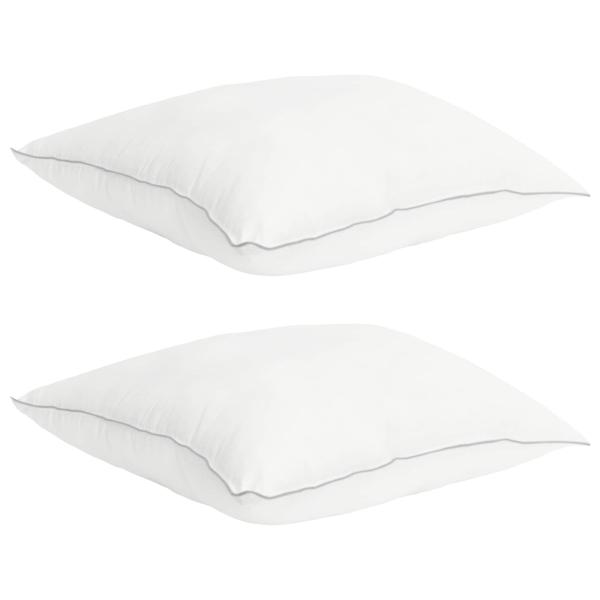 Bettwäsche-Set mit Kissen Weiß 200 x 220 cm Polyester, Bambus