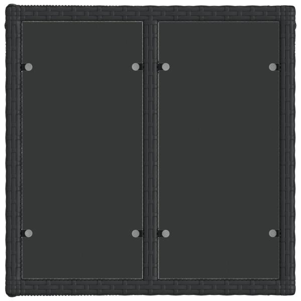 Gartensofa-set 9 stk. Schwarz Poly-Rattan