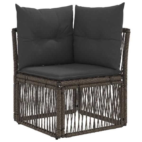 Gartensofa-set 10 stk. Grau Poly-Rattan