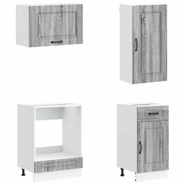 Kücheneinheit KALMAR 8 stk. Grau Sonoma Holzwerkstoff