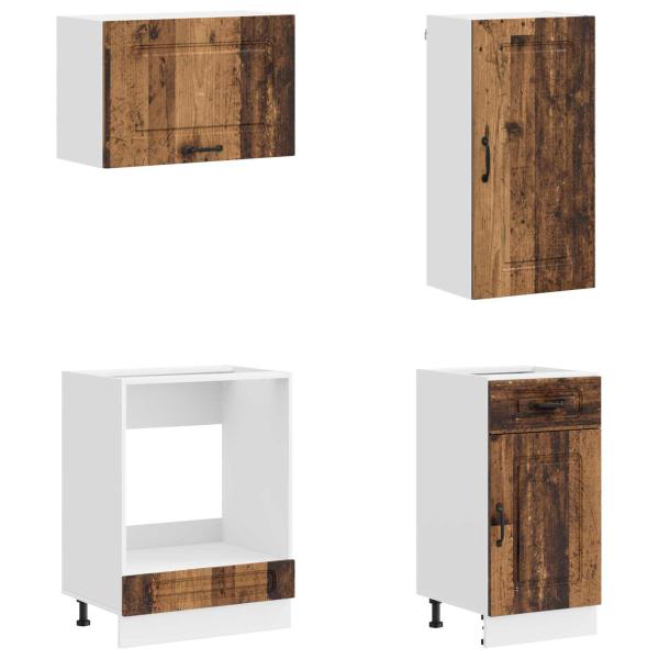 Kücheneinheit KALMAR 8 stk. Altholz Holzwerkstoff