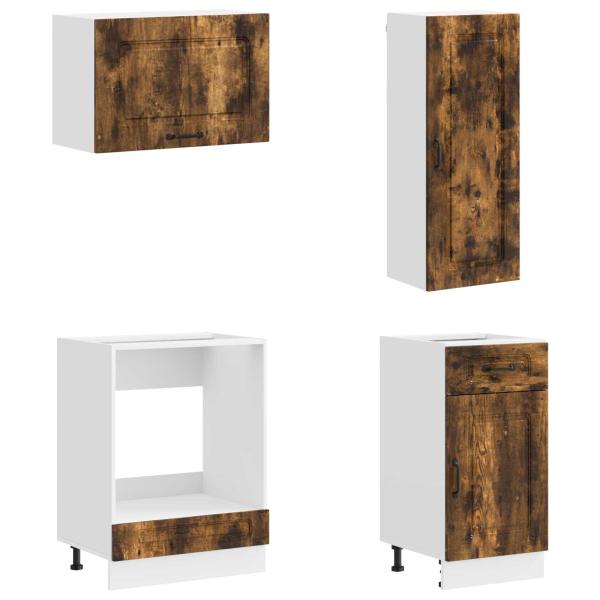 Kücheneinheit KALMAR 8 stk. Geräucherte Eiche Holzwerkstoff