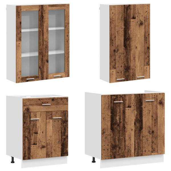 Kücheneinheit LYON 8 stk. Altholz Holzwerkstoff