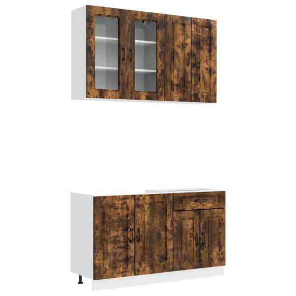 Kücheneinheit KALMAR 4 stk. Geräucherte Eiche Holzwerkstoff