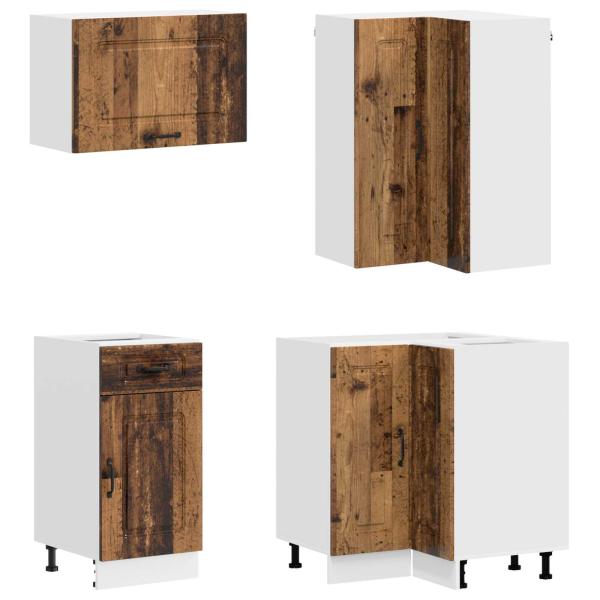 Kücheneinheit KALMAR 8 stk. Altholz Holzwerkstoff