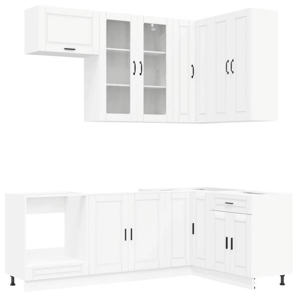 Kücheneinheit PORTO 8 stk. Weiß Holzwerkstoff