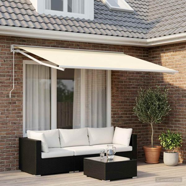 ARDEBO.de - Markisenersatzstoff Creme 300 x 250 cm Polyester