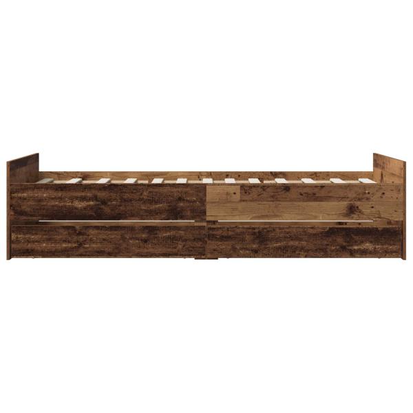Bettrahmen Altholz 90 x 200 cm Holzwerkstoff