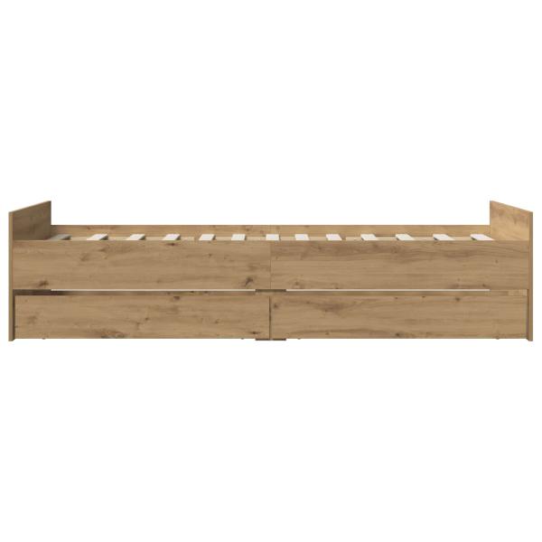 Bettrahmen Artisan-Eiche 90 x 200 cm Holzwerkstoff