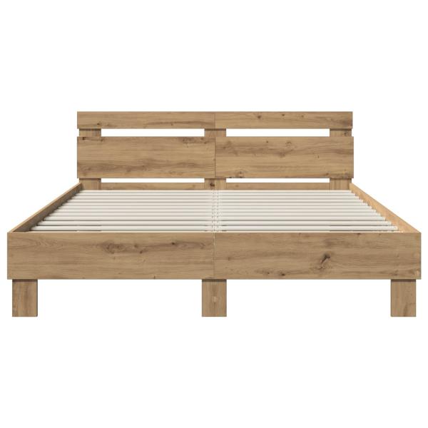 Bettrahmen Artisan-Eiche 140 x 190 cm Holzwerkstoff