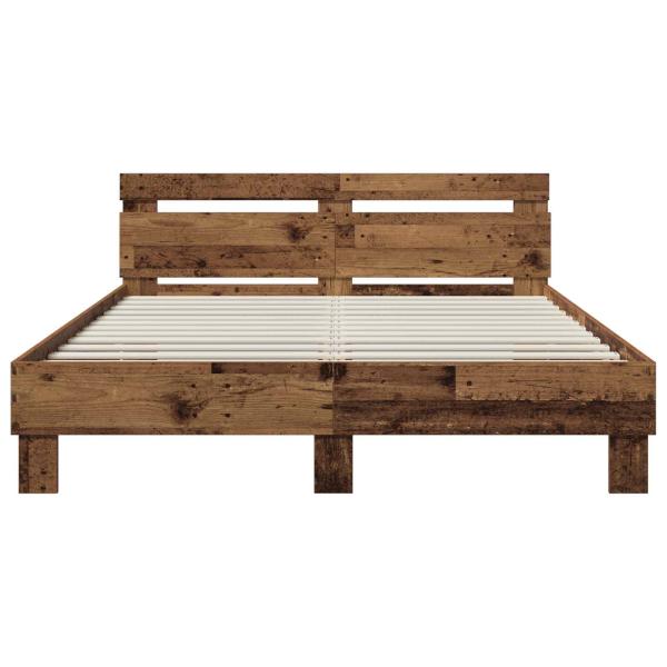 Bettrahmen Altholz 135 x 190 cm Holzwerkstoff