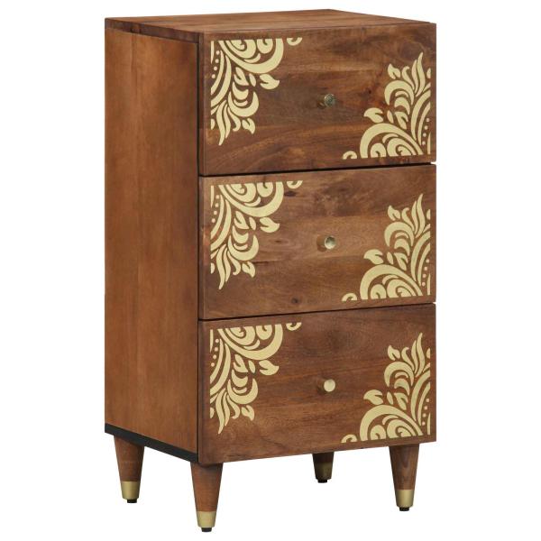 ARDEBO.de - Sideboard mit Schubladen Braun 40 x 33 x 75 cm Massivholz Mango