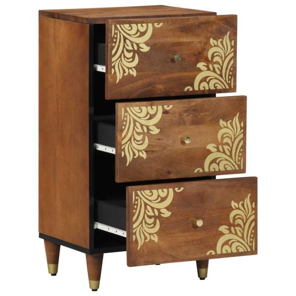 Sideboard mit Schubladen Braun 40 x 33 x 75 cm Massivholz Mango