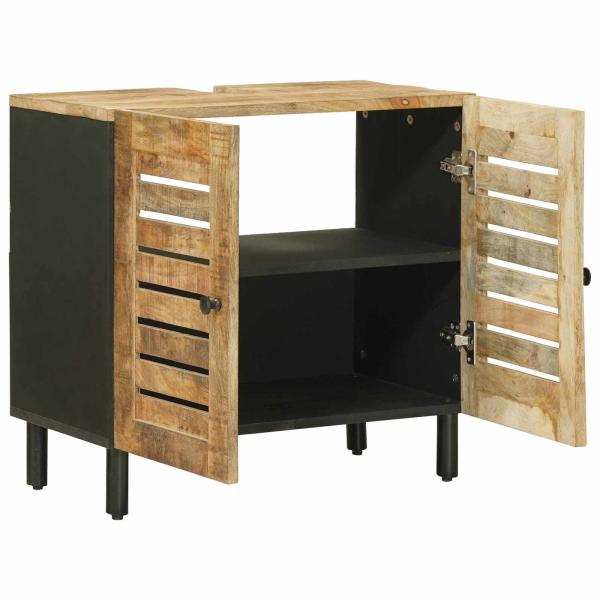 Waschbeckenunterschrank Braun und Schwarz 62 x 33 x 58 cm