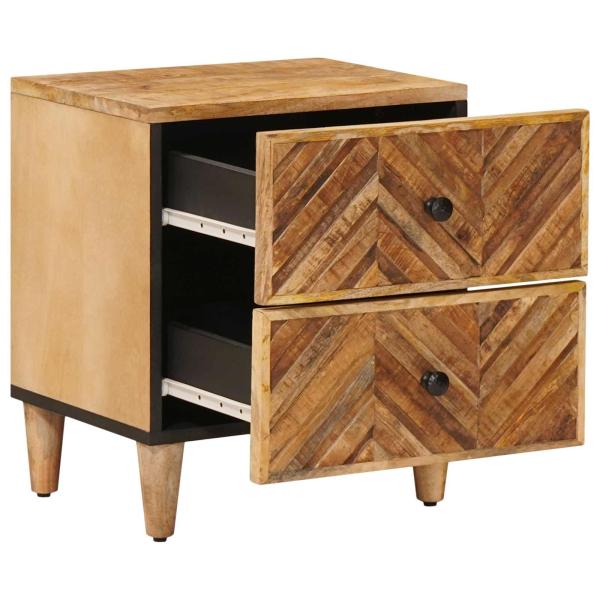 Nachttisch Braun 40 x 33,5 x 46 cm Massivholz Mango
