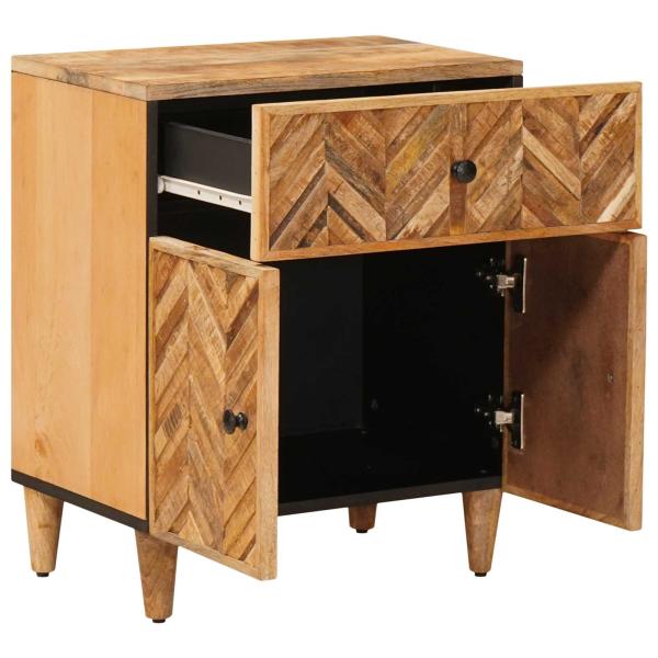 Nachttisch Braun 50 x 33 x 60 cm Massivholz Mango