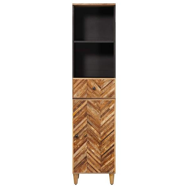 Badezimmerschrank Braun 38 x 33,5 x 160 cm Massivholz Mango
