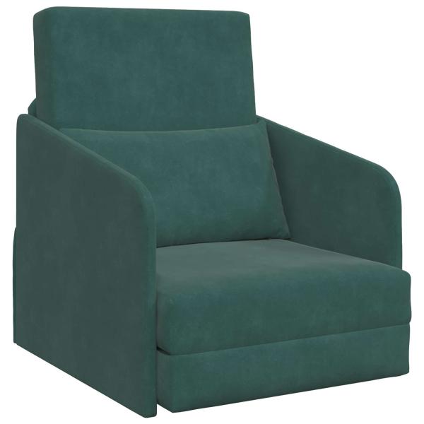 Schlafsofa Dunkelgrün 65 x 80 x 83 cm Samt