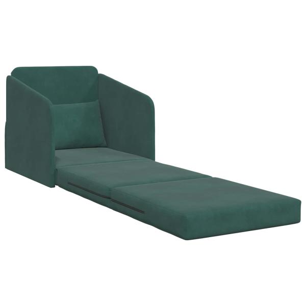Schlafsofa Dunkelgrün 65 x 80 x 83 cm Samt