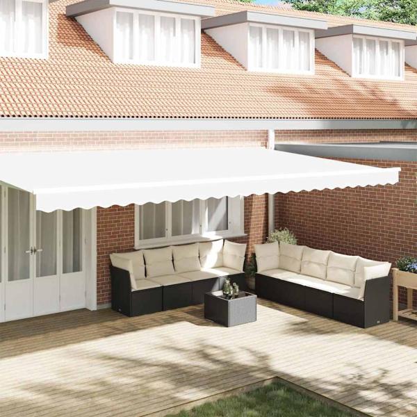 ARDEBO.de - Ersatzvolant für Markise für 6 m Weiß Polyester