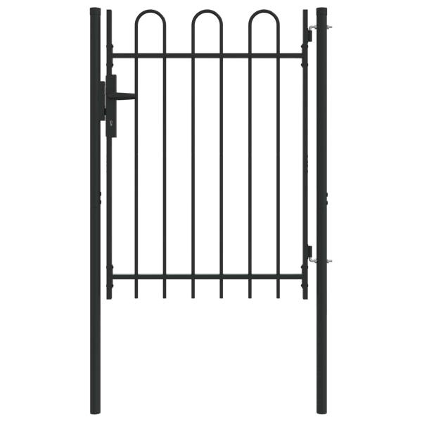 Zauntor BOXTEL 103 x 175 cm Pulverbeschichteter Stahl Grau