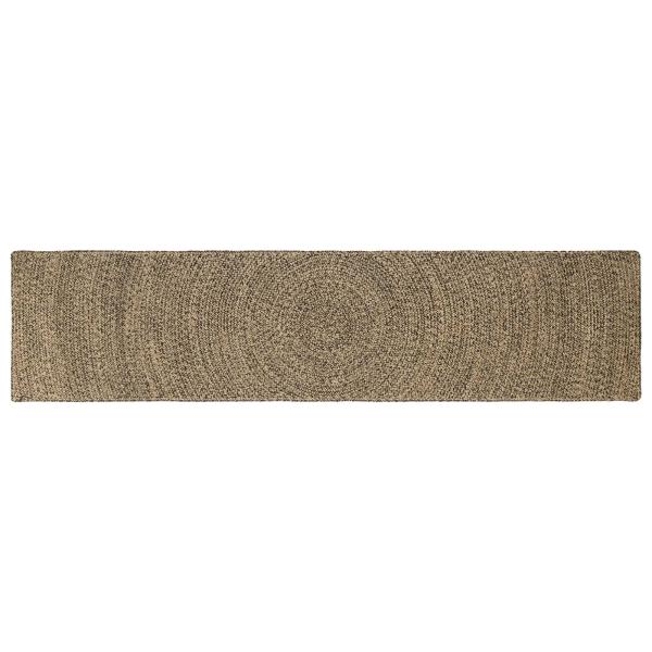 ARDEBO.de - Bereichsteppich Natürlich und Schwarz 60 x 250 cm Jute