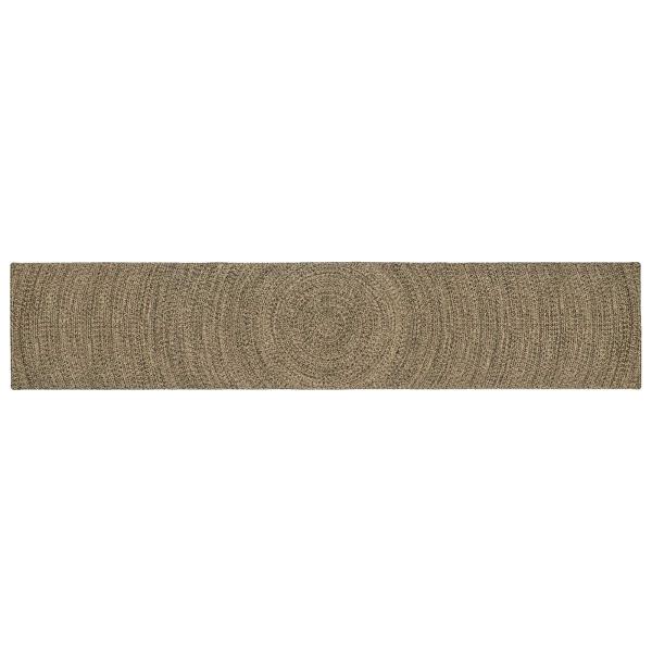 ARDEBO.de - Bereichsteppich Natur und Schwarz 60 x 400 cm Jute