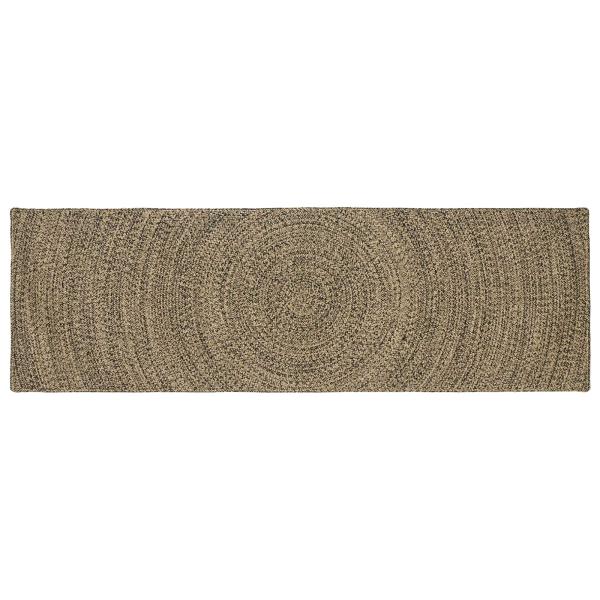 ARDEBO.de - Bereichsteppich Natürlich und Schwarz 80 x 300 cm Jute